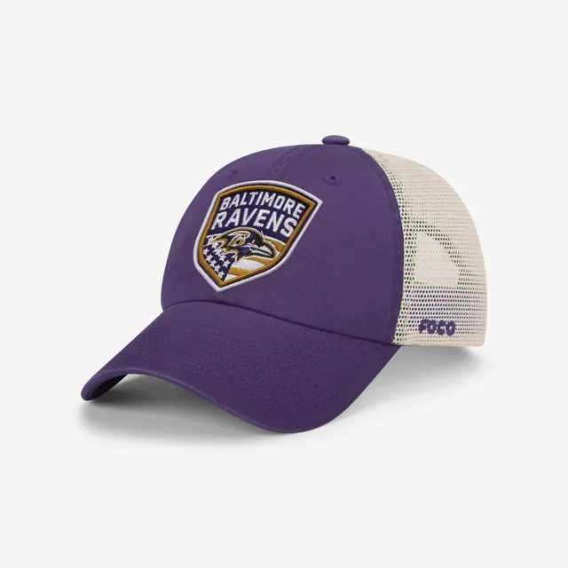 Baltimore Ravens Casquette de camionneur décontractée avec patch Americana