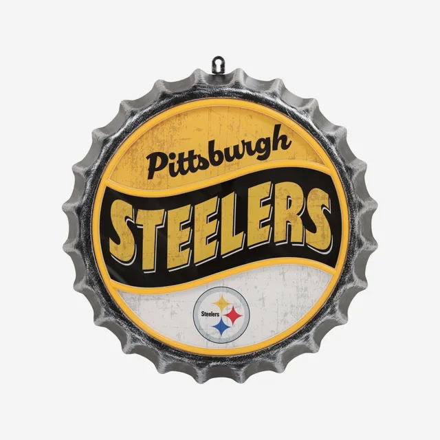 Pittsburgh Steelers Panneau mural rétroéclairé au néon LED pour bouchon de bouteille