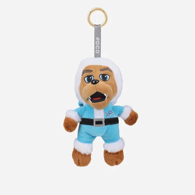 Detroit Lions Porte-clés en peluche mascotte Père Noël avec breloque pour sac