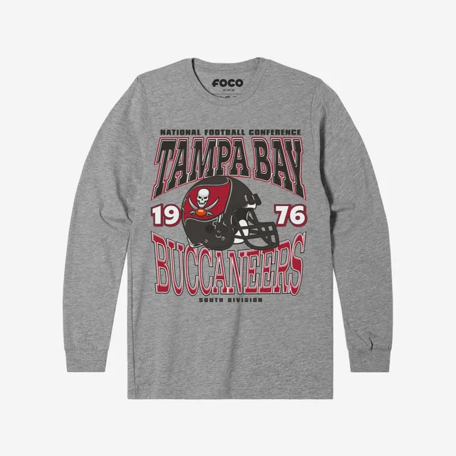 Tampa Bay Buccaneers T-shirt à manches longues avec casque d'équipe classique