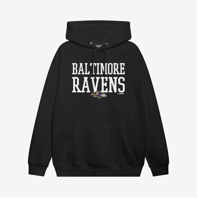 Baltimore Ravens Sweat à capuche avec mot en gras
