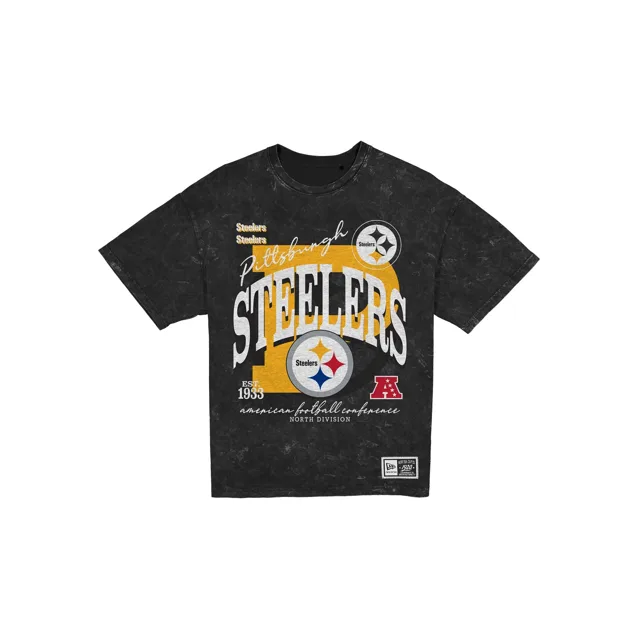 Pittsburgh Steelers T-shirt délavé surdimensionné pour femme
