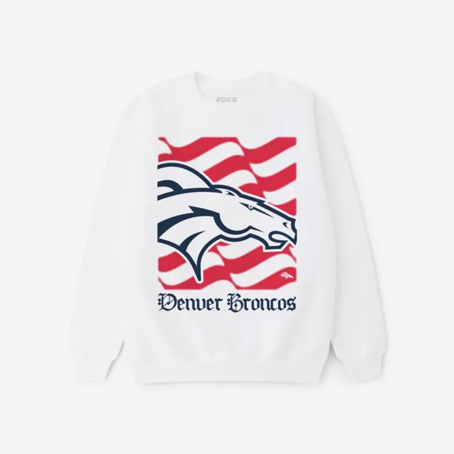 Denver Broncos Sweat-shirt à col rond avec logo American Heritage