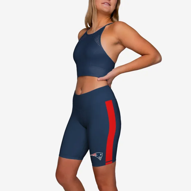 Short de vélo rayé New England Patriots