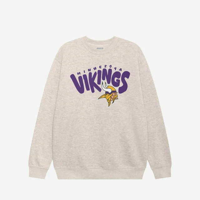 Sweat-shirt à col rond bulle Minnesota Vikings