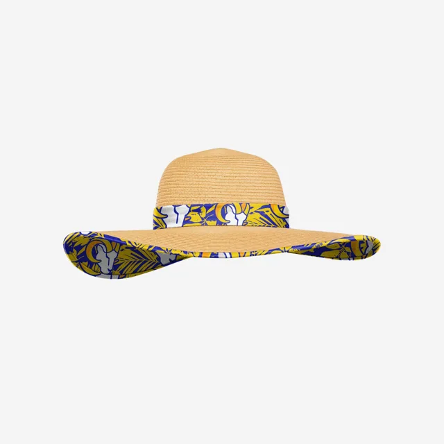 Los Angeles Rams Chapeau de Paille Floral pour Femme