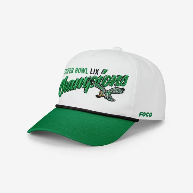 Philadelphia Eagles Casquette RF Super Bowl LIX Champions Retro Monty Script Marquee