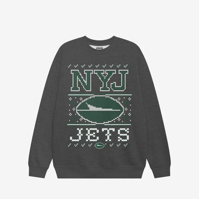 New York Jets Sweat-shirt à col rond des fêtes