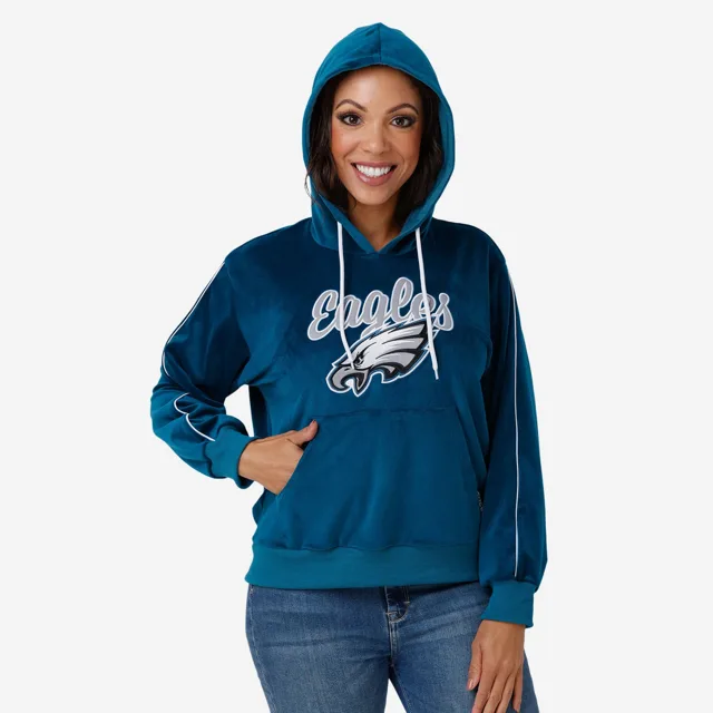 Philadelphia Eagles Sweat à capuche en velours pour femme