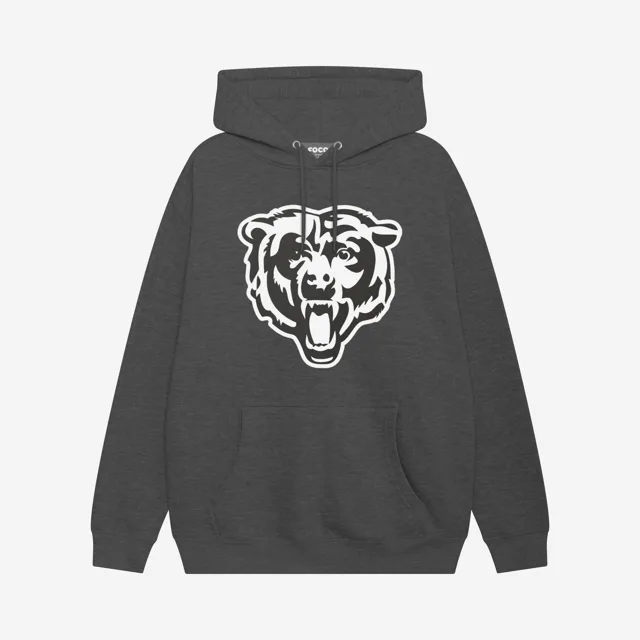 Chicago Bears Sweat à capuche avec logo principal noir et blanc