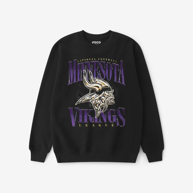 Minnesota Vikings Sweat-shirt à col rond chromé Stack