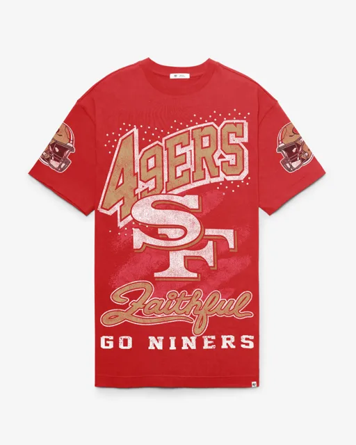 San Francisco 49ers ROBE T-SHIRT GEMSTONE SWASH '47 FEMME