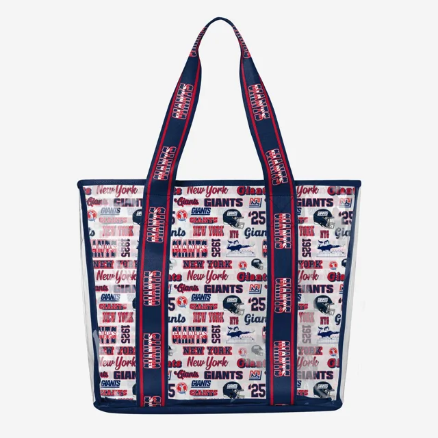 New York Giants Répétez l'impression rétro Sac fourre-tout transparent