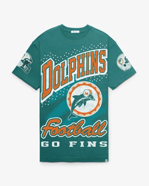 Miami Dolphins ROBE T-SHIRT HISTORIQUE GEMSTONE SWASH '47 FEMME
