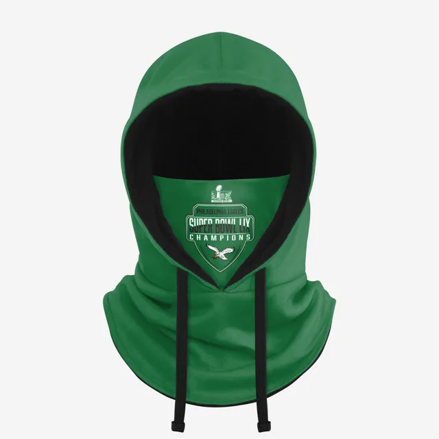 Philadelphia Eagles Super Bowl LIX Champions Kelly Green Écharpe à capuche