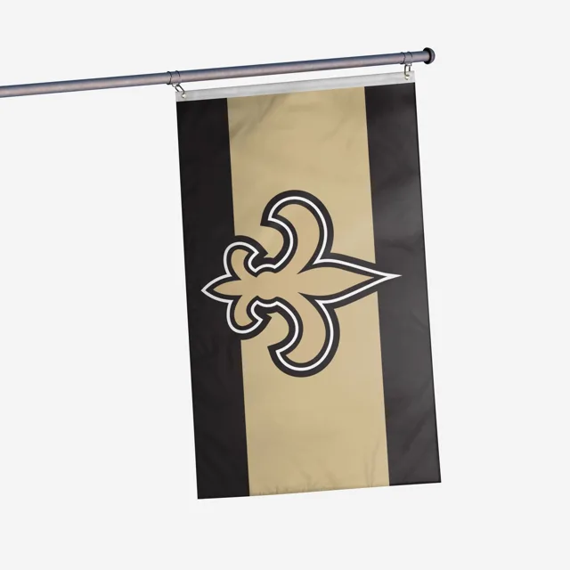 New Orleans Saints Drapeau horizontal à rayures avec grand logo