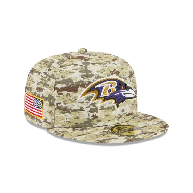 Baltimore Ravens 2025 Salut au service Fan Gear 59FIFTY Chapeau ajusté