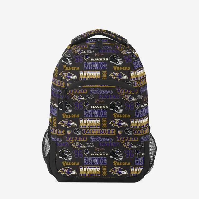 Baltimore Ravens Répétez le sac à dos d'action d'impression rétro