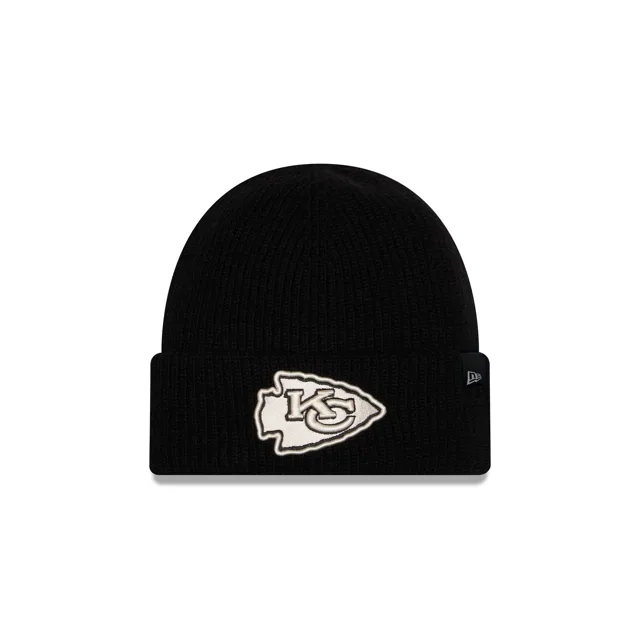 Kansas City Chiefs Bonnet en laine noir à revers court