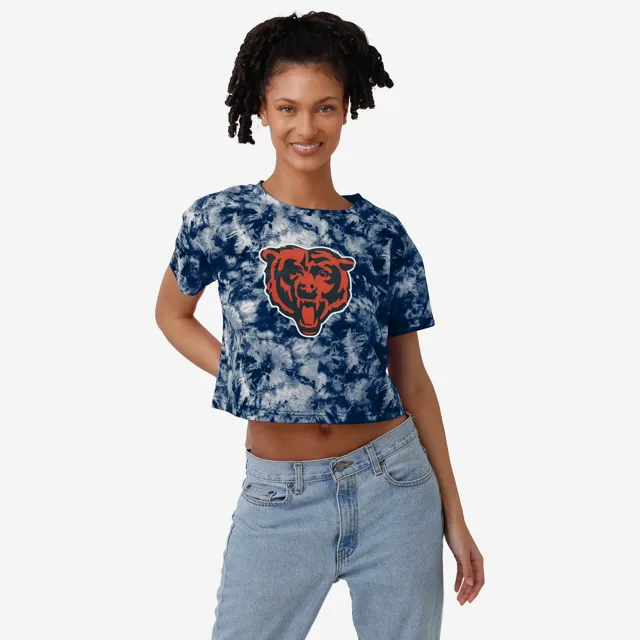 Chicago Bears Haut court à grand logo tie-dye pour femme