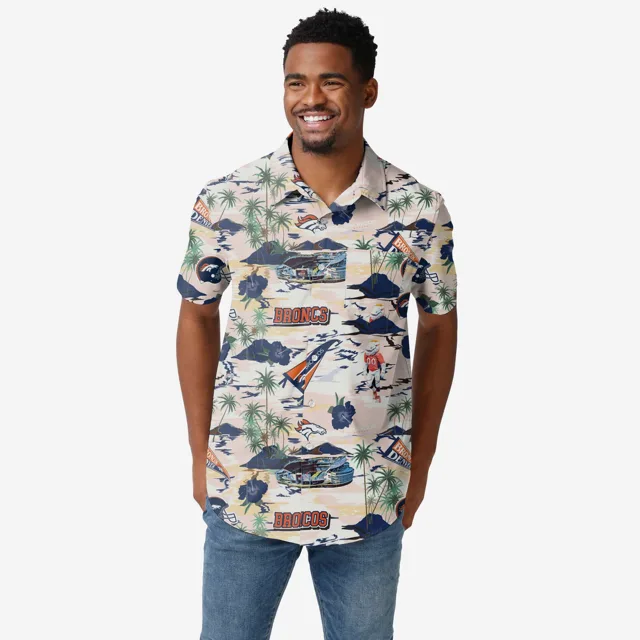 Denver Broncos Chemise boutonnée à imprimé stade thématique