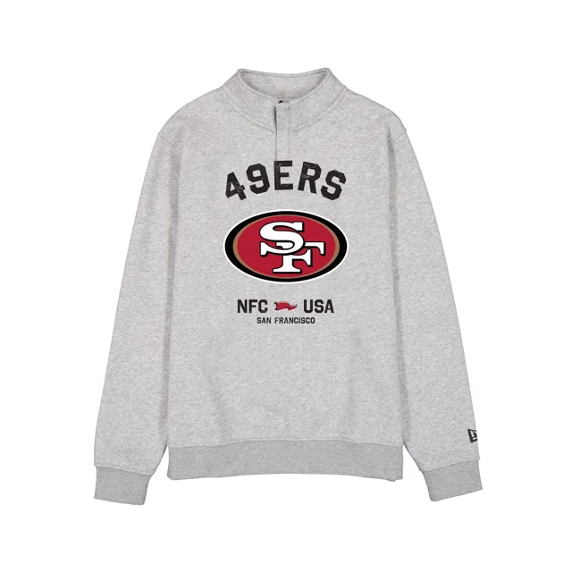 San Francisco 49ers Quart Zip Gris Chiné