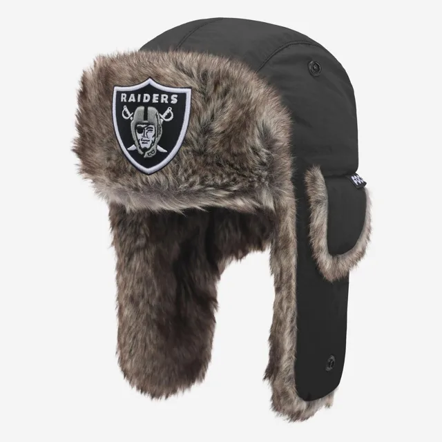 Las Vegas Raiders Chapeau de trappeur en fausse fourrure