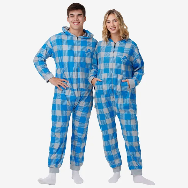 Pyjama une pièce à carreaux Detroit Lions