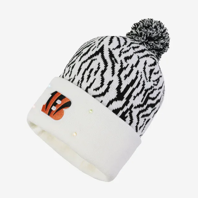 Cincinnati Bengals Bonnet lumineux à rayures blanches