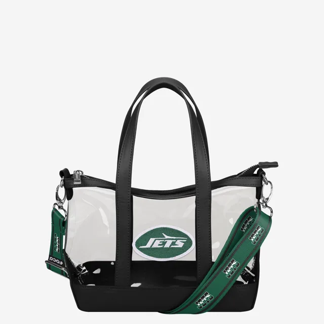 New York Jets Mini sac fourre-tout transparent à bandoulière