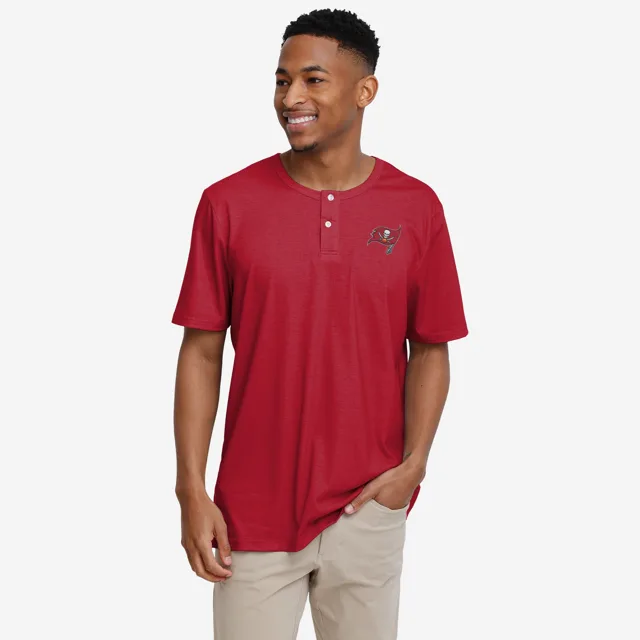 Tampa Bay Buccaneers Solid Team Logo Henley à manches courtes