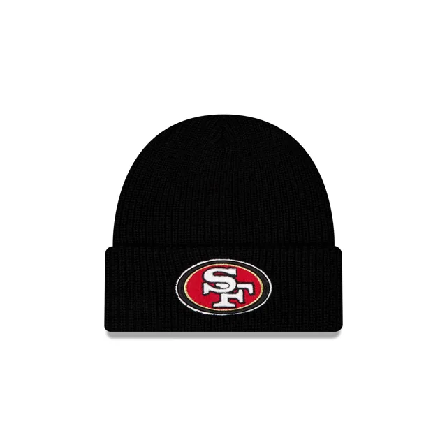San Francisco 49ers Bonnet en tricot noir à revers
