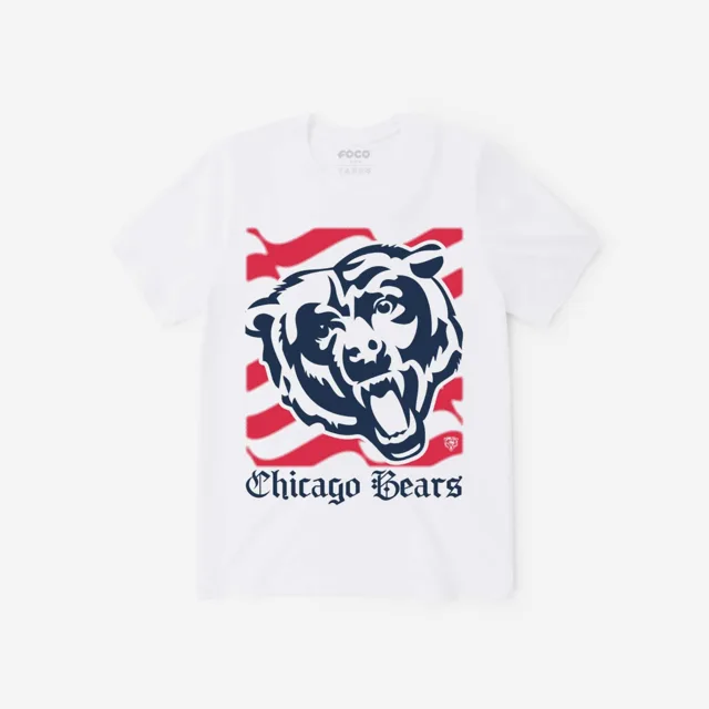 Chicago Bears T-shirt avec le mot-symbole du patrimoine américain