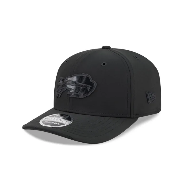 Buffalo Bills 2026 Sideline Noir 9SEVENTY Chapeau extensible à bouton-pression