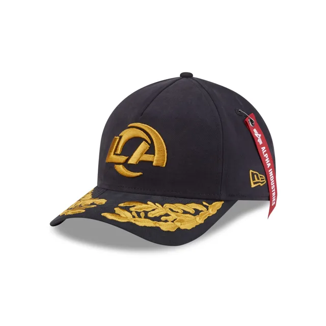 Alpha Industries x Los Angeles Rams Casquette Snapback noire 9FORTY M-Crown A-Frame