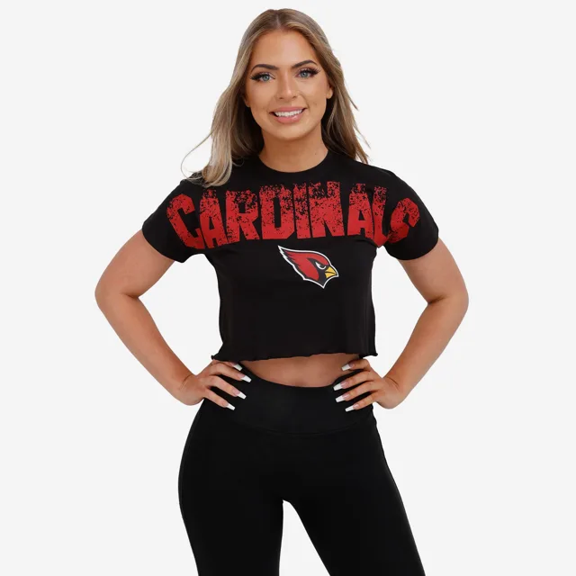 Arizona Cardinals Haut court avec mot-symbole en détresse pour femme