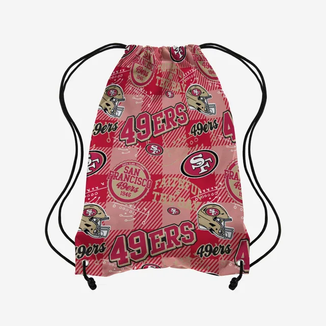 San Francisco 49ers Sac à dos à cordon imprimé à répétition thématique