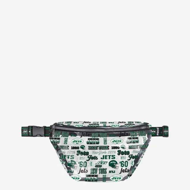 New York Jets Répétez le sac banane transparent à imprimé rétro