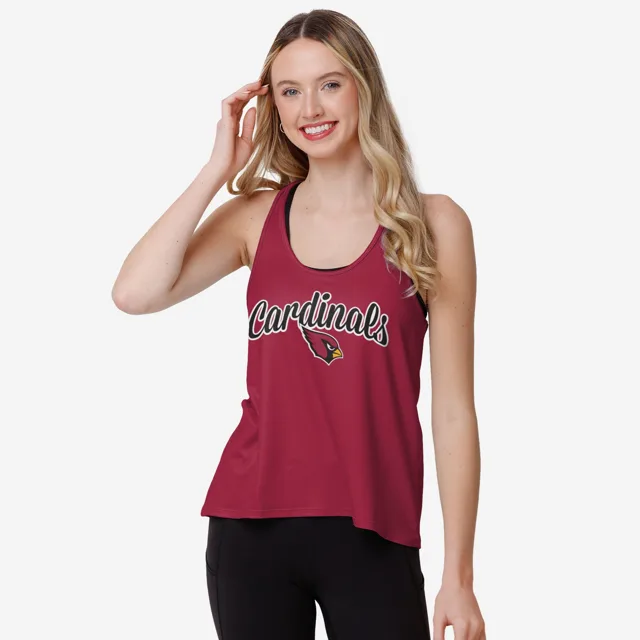 Arizona Cardinals Haut sans manches à rayures Wordmark Team pour femmes