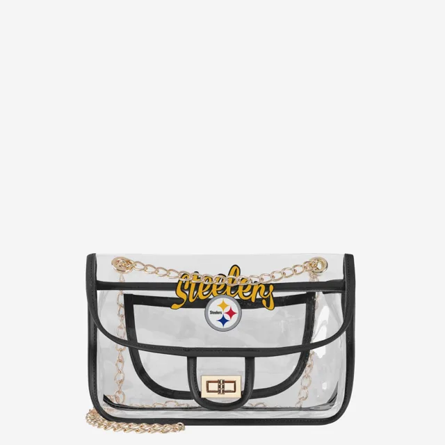 Pittsburgh Steelers Sac à bandoulière transparent avec chaîne