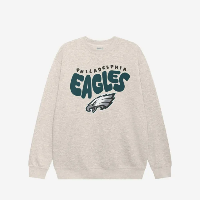 Sweat-shirt à col rond bulle Philadelphia Eagles