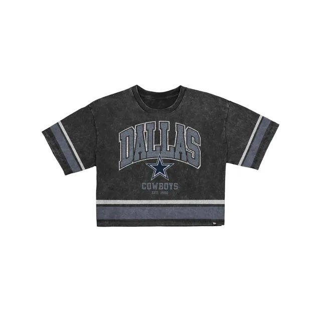 Dallas Cowboys T-shirt court à rayures vintage pour femme
