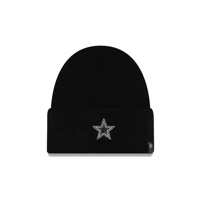 Dallas Cowboys Bonnet en tricot sans revers en cachemire noir