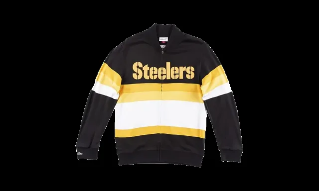 Pull zippé à rayures frontales NFL "Pittsburgh Steelers - Noir" SWTRAJ18024 PSTBLCK