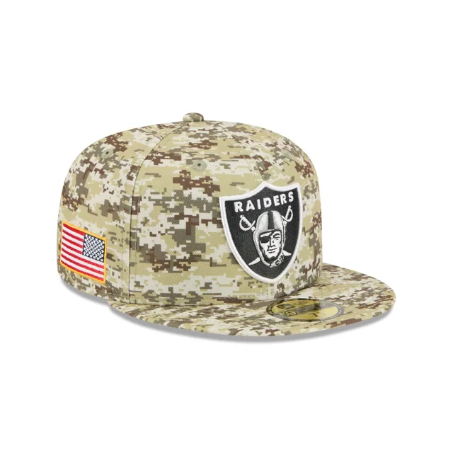 Las Vegas Raiders 2025 Salut au service Fan Gear 59FIFTY Chapeau ajusté