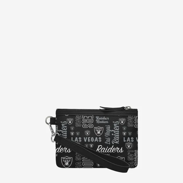 Las Vegas Raiders Bracelet imprimé avec logo répété de la collection Spirited Style