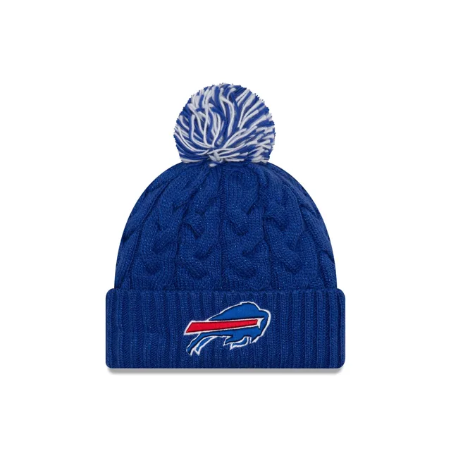 Buffalo Bills Cosy Cable Bonnet en tricot à pompon pour femme
