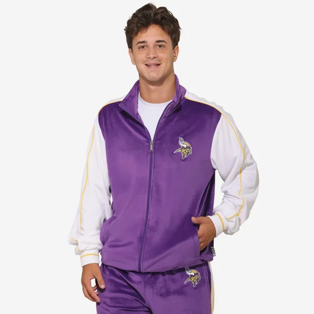 Minnesota Vikings Haut zippé en velours bicolore