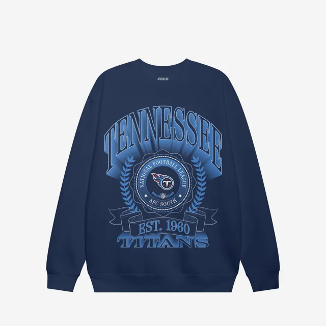 Tennessee Titans Sweat-shirt à col rond avec écusson de bannière