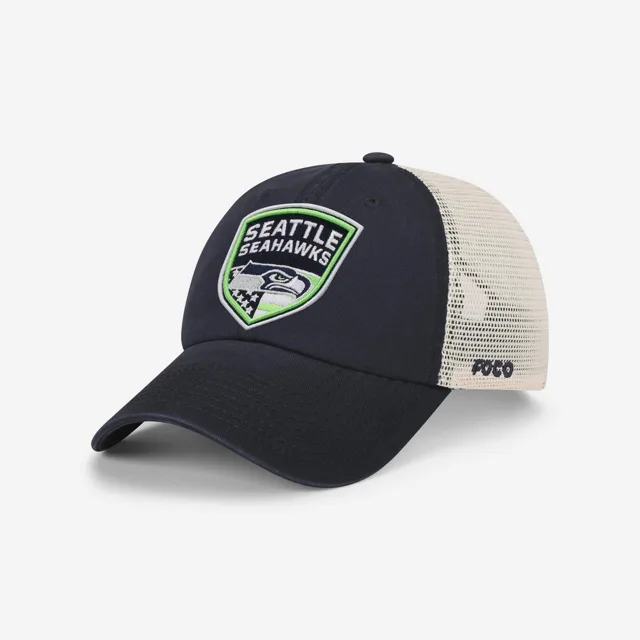 Seattle Seahawks Casquette de camionneur décontractée avec patch Americana